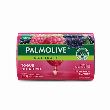 SABONETE EM BARRA PALMOLIVE NATURALS TOQUE NUTRITIVO FRAMBOESA E AMORA 85G