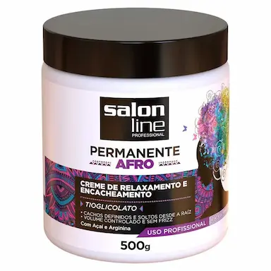 CREME DE RELAXAMENTO PERMANENTE AFRO SALON LINE 500G