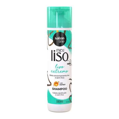 SALON LINE, SHAMPOO, SOS HIDRATAçãO, LISO EXTREMO, VEGANO - CABELOS LISOS E COM FRIZZ, 300 ML