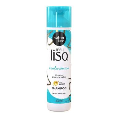 SALON LINE, SHAMPOO, MEU LISO, HIALURôNICO, HIDRATA E PREENCHE, VEGANO - CABELOS LISOS, 300 ML