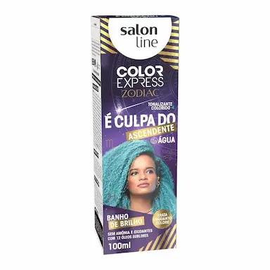 KIT COLOR EXPRESS ZODIAC VERDE ÁGUA É CULPA DO ASCENDENTE 100ML SALON LINE