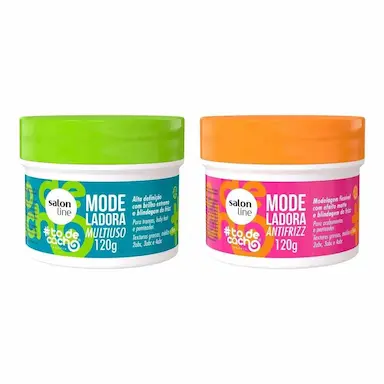 KIT COM 2 MODELADORAS #TODECACHO ANTIFRIZZ E MULTIUSO