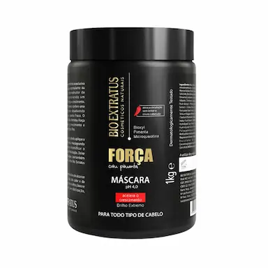 MáSCARA CABELOS OPACOS FORçA COM PIMENTA 1KG - BIO EXTRATUS