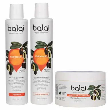 KIT COMPLETO PARA CABELOS RESSECADOS E COM FRIZZ - BALAI