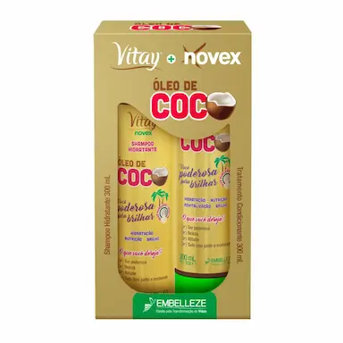 KIT HIDRATANTE SHAMPOO CONDICIONADOR COCO – NOVEX