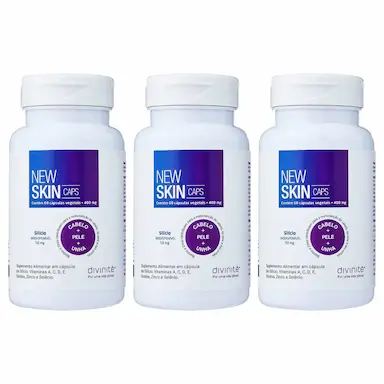KIT C3 SUPLEMENTO ALIMENTAR NEW SKIN 400MG C60 – DIVINITE