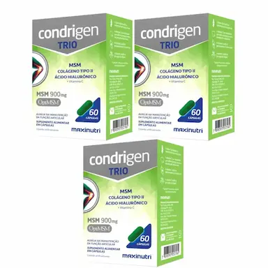 KIT C3 SUPLEMENTO CONDRIGEN TRIO MSM 900MG C60– MAXINUTRI