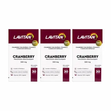 KIT C3 SUPLEMENTO ALIMENTAR CRANBERRY C30 CAPS – LAVITAN