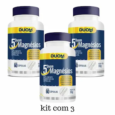 KIT C3 SUPLEMENTO ALIMENTAR MAGNéSIO 5 COM 60 CAPS – DUOM