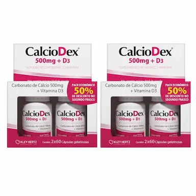 KIT C2 SUPLEMENTO CALCIODEX 500MG TOTAL 240 CAP - KLEY HERTZ