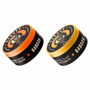 KIT 1X POMADA CEMENT + 1X POMADA MATTE CLAY 80G BABOON