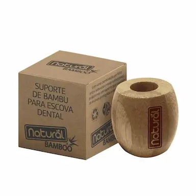 SUPORTE DE BAMBU PARA ESCOVA DENTAL - NATURAL SUAVETEX - BAMBOO