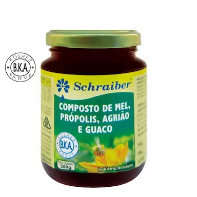 COMPOSTO DE MEL, PRóPOLIS, AGRIãO E GUACO
