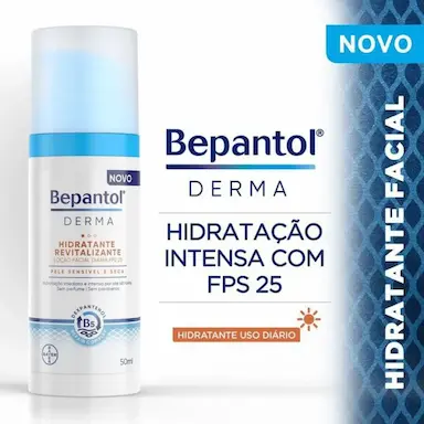 BEPANTOL DERMA LOçãO HIDRATANTE FACIAL REVITALIZANTE  FPS 25 50ML
