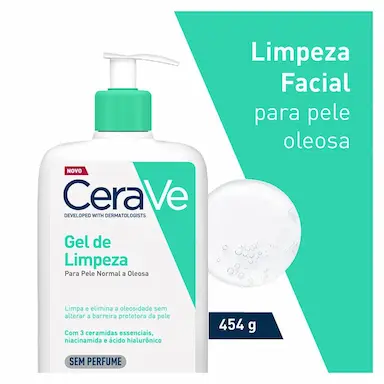 CERAVE GEL DE LIMPEZA - FOAMING FACIAL CLEANSER - 454G