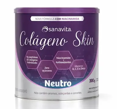 COLáGENO SKIN NEUTRO COM NIACINAMIDA SANAVITA 300G