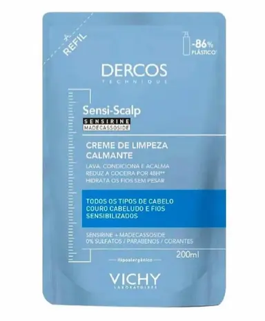 CREME DE LIMPEZA CAPILAR CALMANTE DERCOS SENSI-SCALP REFIL 200ML