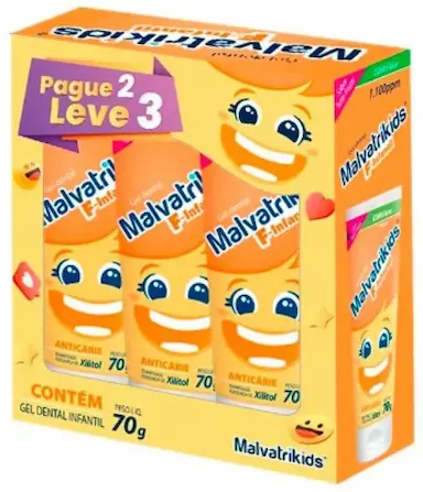 CREME DENTAL MALVATRIKIDS F INFANTIL LEVE3 PAGUE2