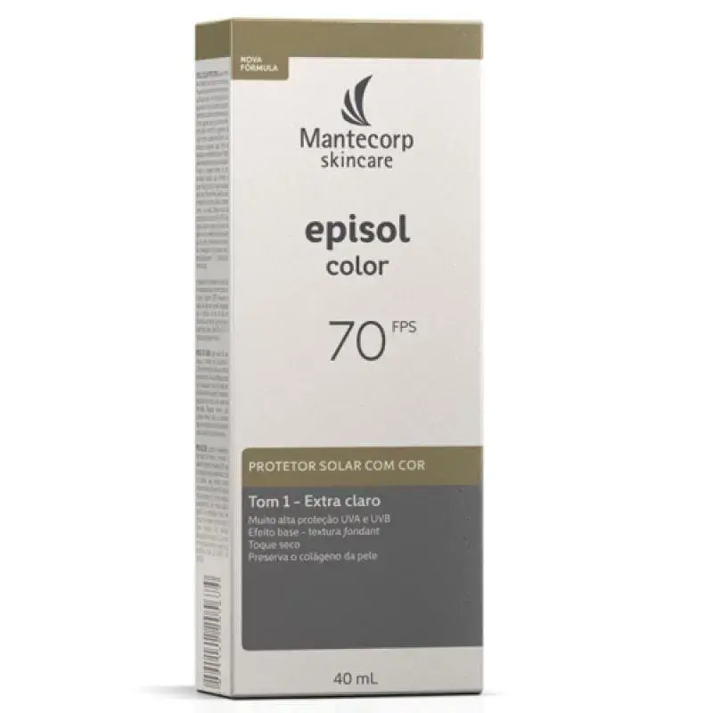 PROTETOR SOLAR EPISOL COLOR TOM 1 EXTRA CLARO FPS 70 40ML