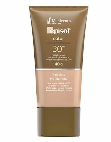 PROTETOR SOLAR FACIAL EPISOL COLOR FPS30 PELE CLARA 40G