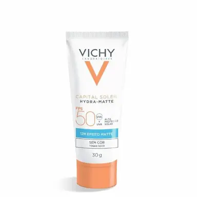 PROTETOR SOLAR FACIAL VICHY CAPITAL SOLEIL HYDRA-MATTE FPS 50 30G