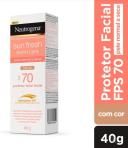 NEUTROGENA SUN FRESH DERM CARE PROTETOR SOLAR FACIAL COM COR FPS70 40G