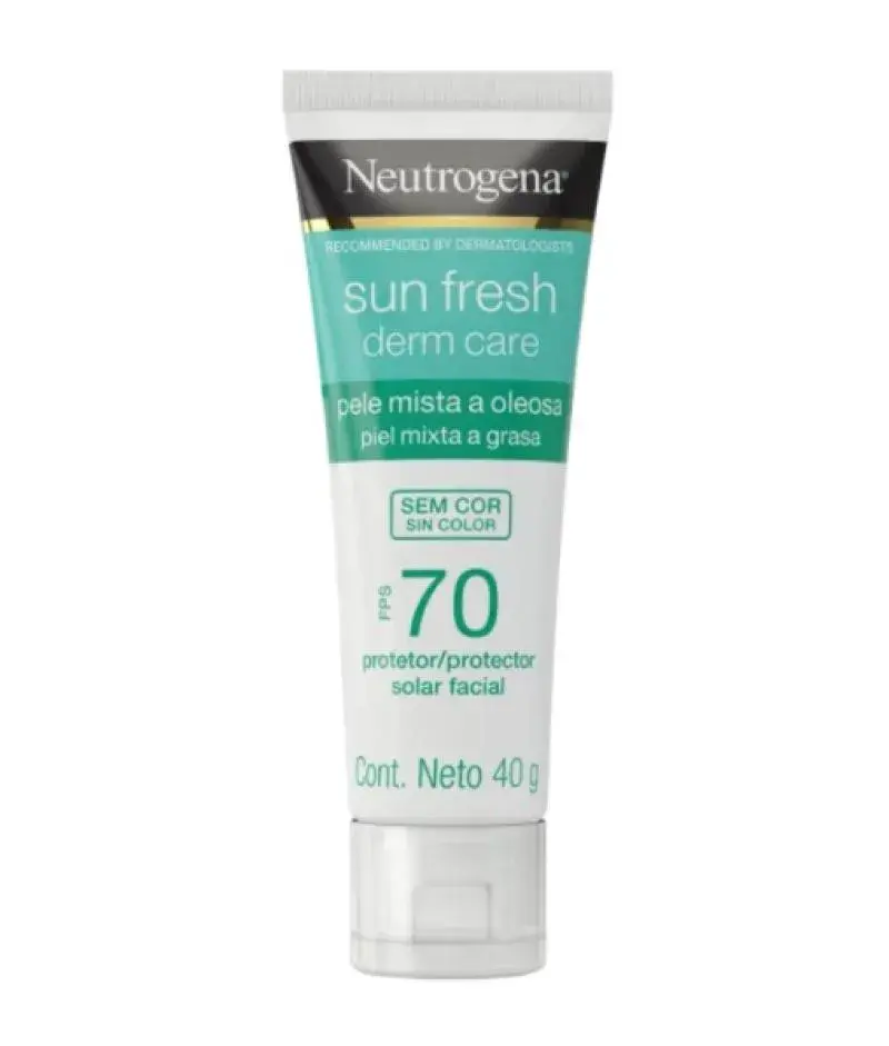 PROTETOR SOLAR FACIAL NEUTROGENA SUN FRESH DERM CARE FPS70 PELE MISTA A OLEOSA  40G