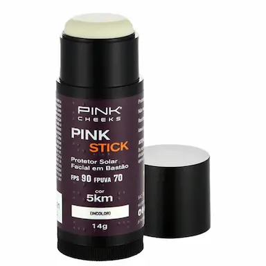 PROTETOR SOLAR E BASE PINKSTICK FPS 90 IDEAL PARA ESPORTE TOM DE PELE 5KM