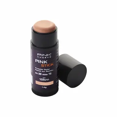PROTETOR SOLAR E BASE PINKSTICK FPS 90 IDEAL PARA ESPORTE TOM DE PELE 15km