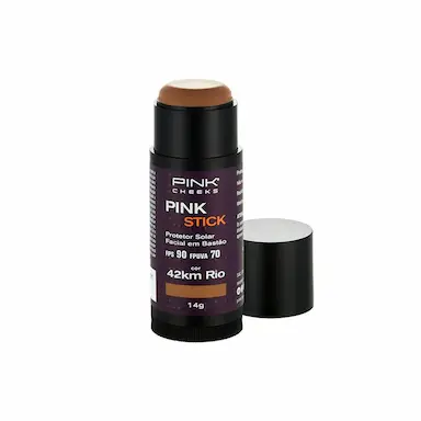 PROTETOR SOLAR E BASE PINKSTICK FPS 90 IDEAL PARA ESPORTE TOM DE PELE 42km