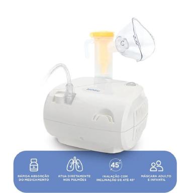 NEBULIZADOR COMPRESSOR TECHLINE NB-01 BRANCO 127V/220V Unidade