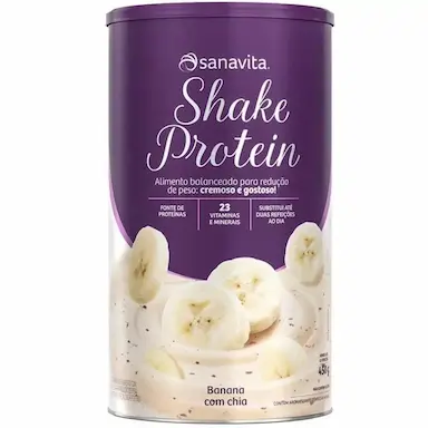 SUPLEMENTO EM Pó SANAVITA SHAKE PROTEIN WHEY 23 VITAMINAS E MINERAIS 450ML SABOR