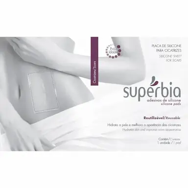 SUPéRBIA SILICONE PADS TRATAMENTO PARA CICATRIZES TIPO DE EMBALAGEM SILICONE Unidade