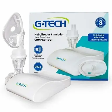 NEBULIZADOR COMPRESSOR G-TECH COMPACT DC1 100V/240V 1 Unidade