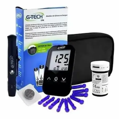 APARELHO MEDIR DIABETES GLICOSE COMBO COMPLETO G-TECH LITE Unidade