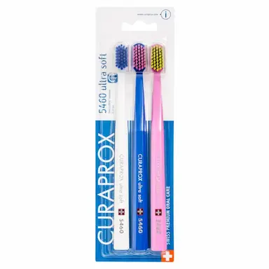 ESCOVA DENTAL CURAPROX CS5460 ULTRA SOFT SENSITIV TRIO COLOR Kit.