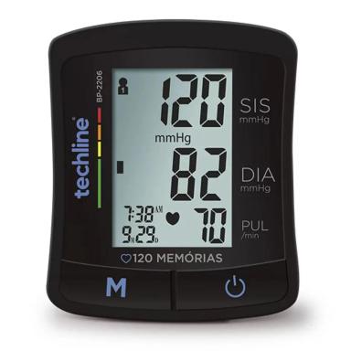 APARELHO MEDIDOR DE PRESSãO ARTERIAL DIGITAL DE PULSO TECHLINE BP-2206 Unidade