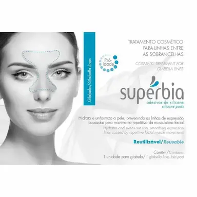 ADESIVO DE SILICONE PARA RUGAS ENTRE SOBRANCELHAS SUPERBIA Unidade