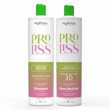 KIT MYPHIOS PROGRESSIVA SEM FORMOL PROLISS 2L SHAMPOO+GLOSS