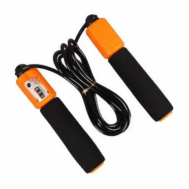 CORDA DE PULAR COM CONTADOR FITNESS ACADEMIA Preto