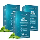 KIT 3 BIO CáLCIO MARINHO MINERAIS VITAMINAS D3 K2PURAVIDA Sem Sabor