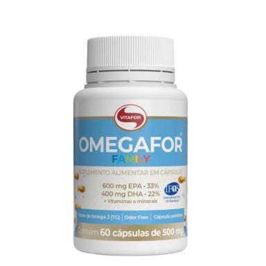 OMEGAFOR FAMILY ÔMEGA 3 500MG EPA DHA  VITAFOR 60 CáPSULAS