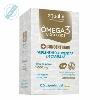 ÔMEGA 3 ULTRA CAPS 1000MG  SEM MERCúRIO+CONCENTRADO EQUALIV 120 CAPS