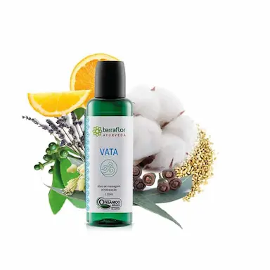 ÓLEO DE MASSAGEM AYURVEDA VATA ORGÂNICO TERRAFLOR 120ML