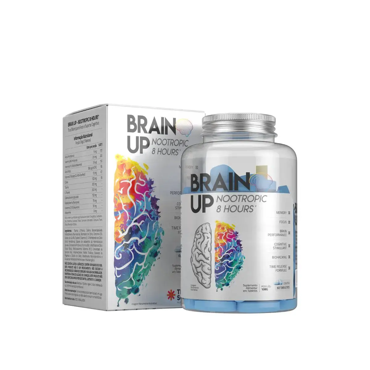 BRAIN UP 8H NOOTRóPICO CEREBRAL COM CAFEíNA TRUE SOURCE