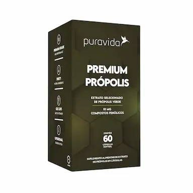 PRóPOLIS VERDE PURAVIDA COMPOSTOS FENóLICOS 250MG 60CáPSULAS
