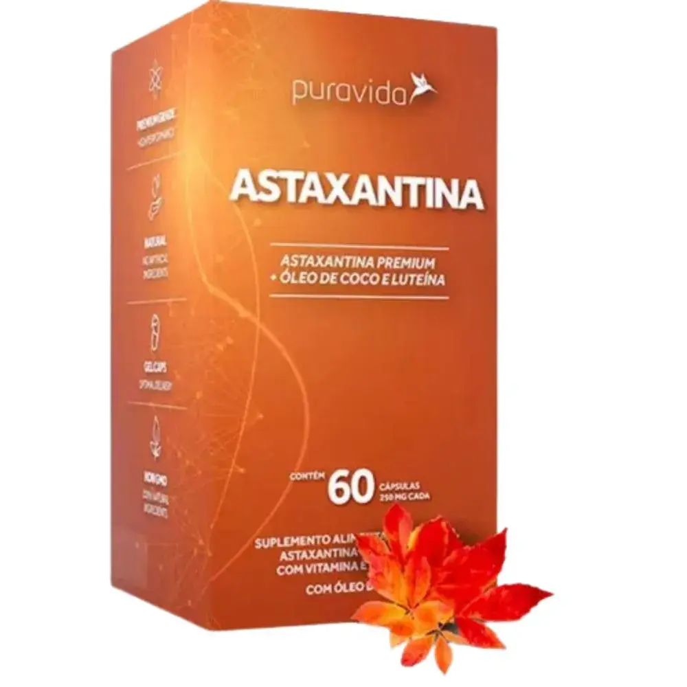 ASTAXANTINA PURA VIDA COM VITAMINA E + LUTEíNA + ZEAXANTINA