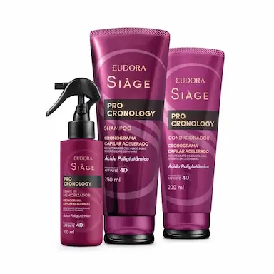SIàGE PRO CRONOLOGY: SHAMPOO 250ML + CONDICIONADOR 200ML + LEAVE IN MEMORIZADOR 100ML
