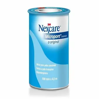 FITA MICROPORE NEXCARE BRANCO 100MM X 4,5M
