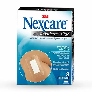 CURATIVO NEXCARE TEGADERM COM PAD 3 UNIDADES